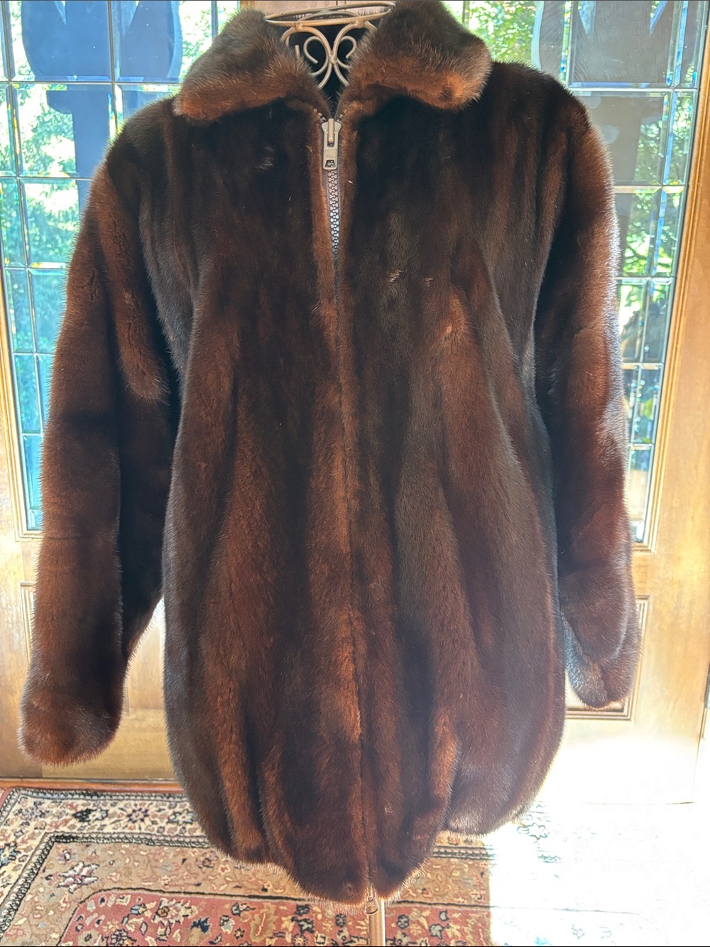 Mink zipper jacket